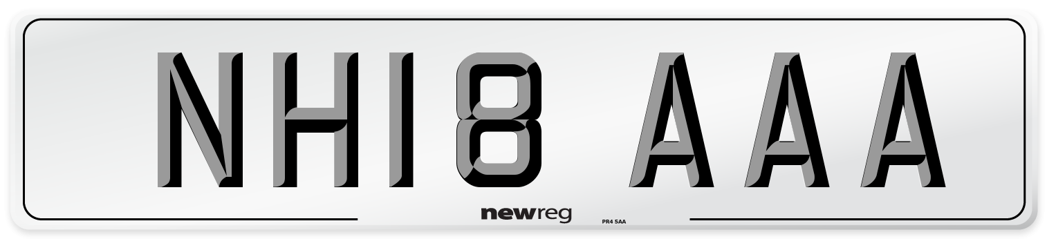 NH18 AAA Number Plate from New Reg